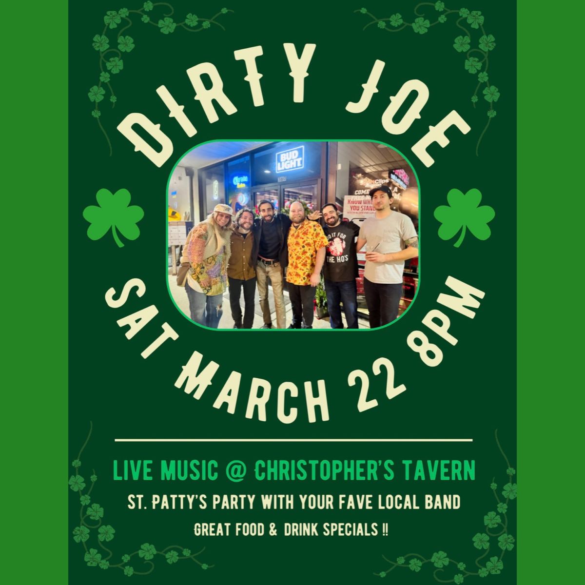 Dirty Joe Live @ Christopher\u2019s!