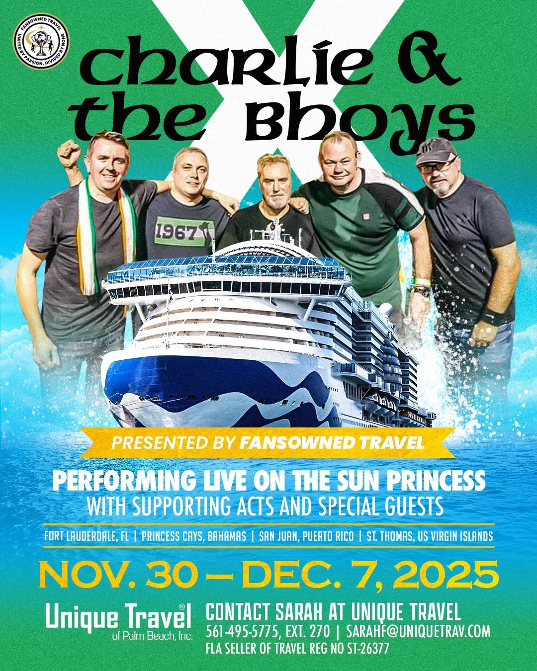 The Hoops Paradise Cruise - Fort Lauderdale, FL to the vibrant Bahamas with CHARLIE & THE BHOYS 