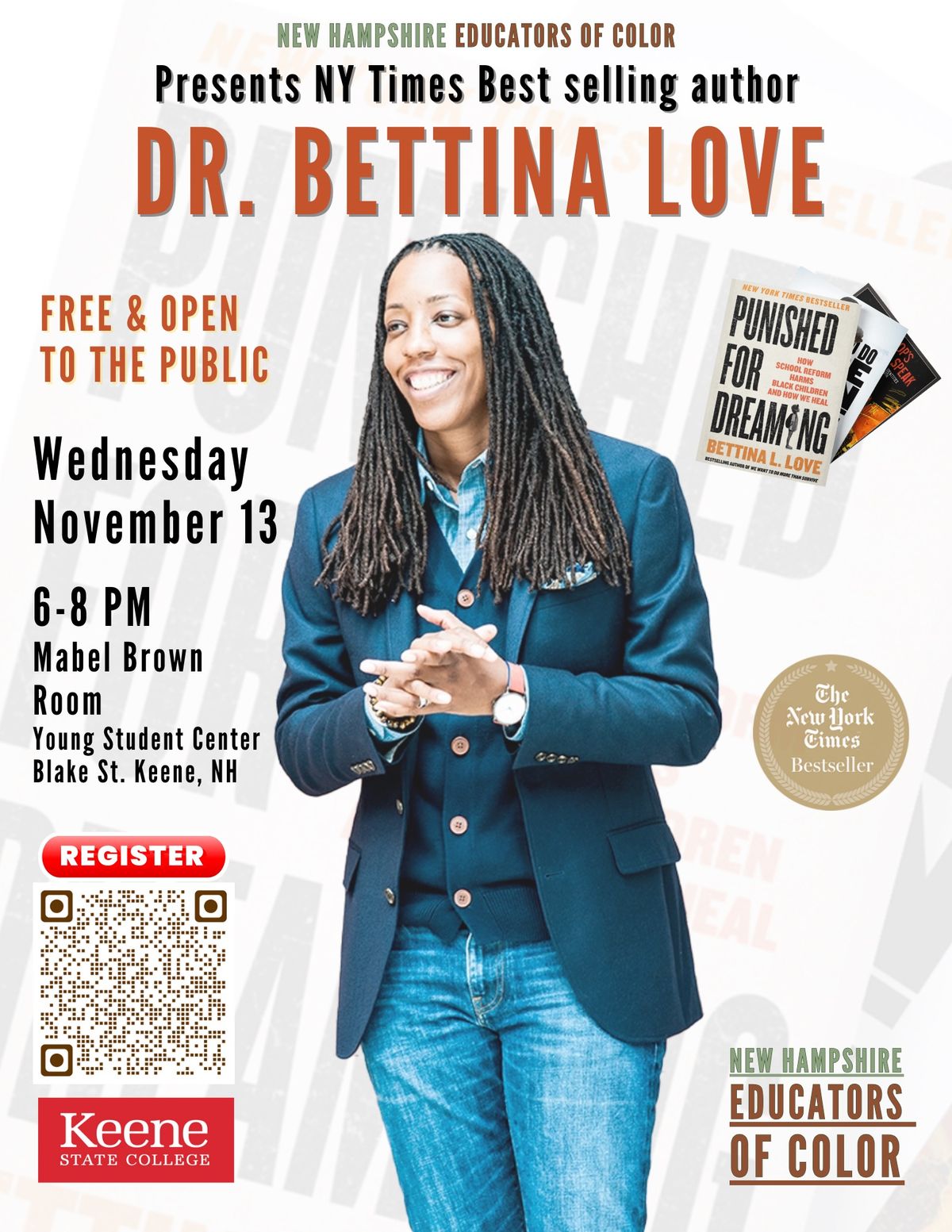 NH Educators of Color presents NY Times Bestselling author Dr. Bettina Love