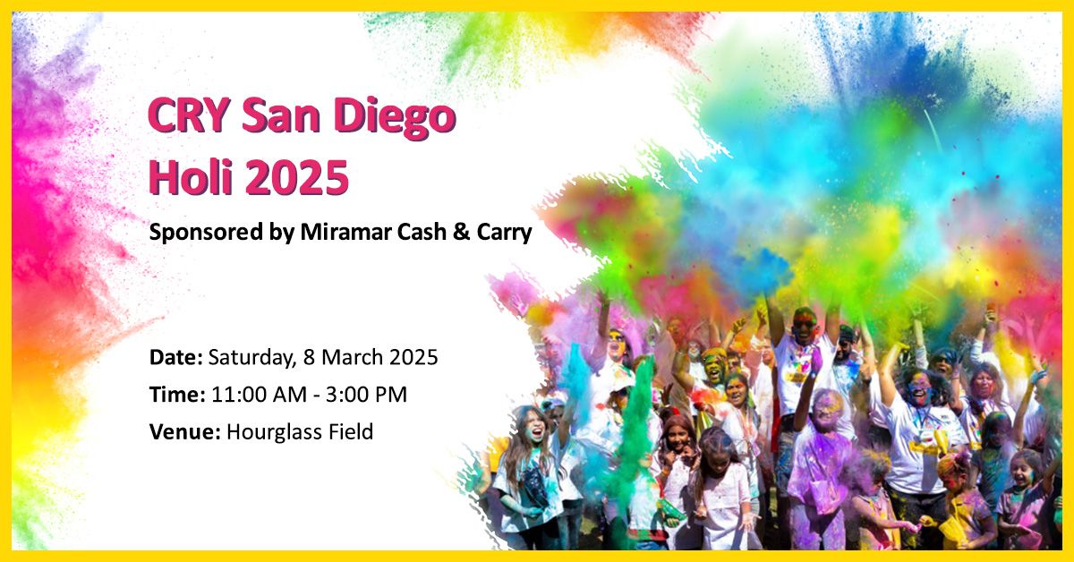 CRY San Diego Holi 2025