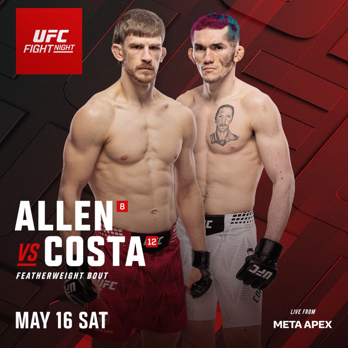 UFC Fight Night - Allen vs Costa at Meta Apex