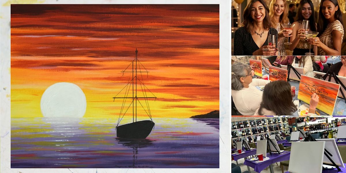 Paint & Sip Night - Crawley - 'Harbour Sunset'