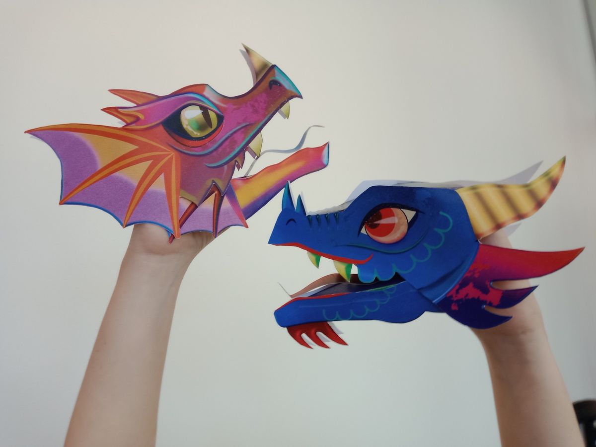 Hand Puppet: Fire Breathing Dragon (free all ages, no registration)
