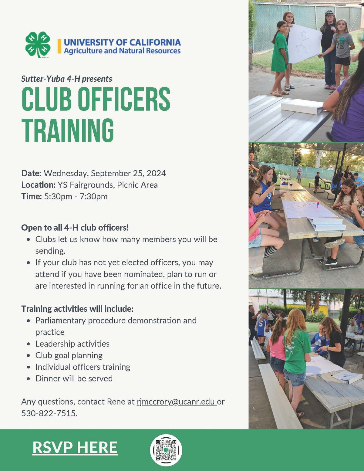 Sutter-Yuba 4-H Club Officers Training