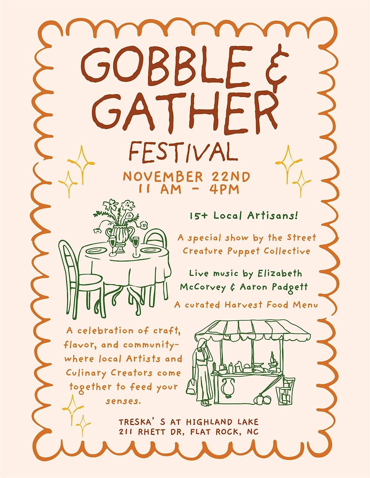 Gobble & Gather Festival at Treska's on Highland Lake