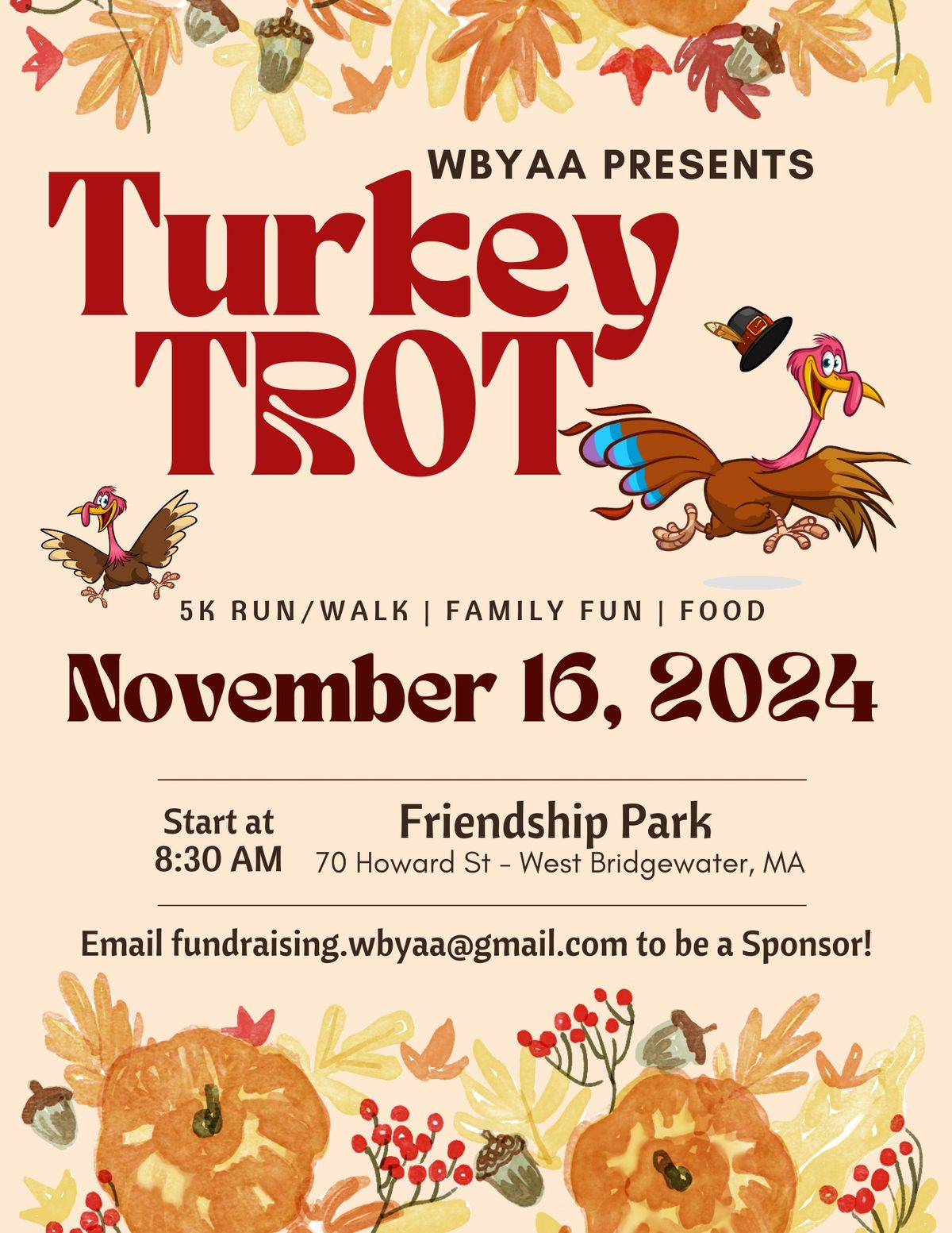 1st Annual WBYAA Turkey Trot - 5K Walk\/Run