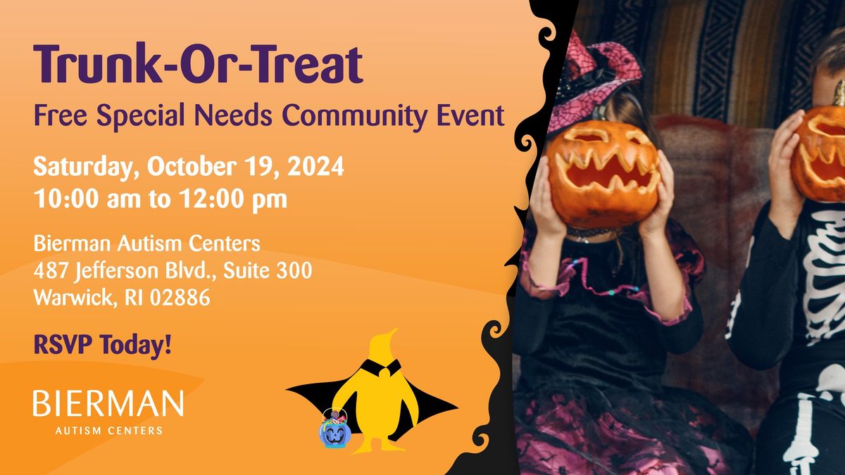 \ud83c\udf83 Bierman Autism Centers Annual Trunk-or-Treat \ud83c\udf83