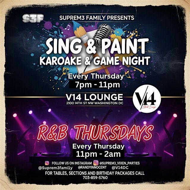 SING & PAINT \/ R&B THURSDAYS