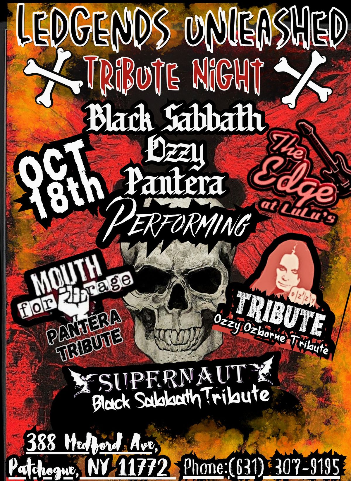 LEGENDS UNLEASHED Tribute Night w\/ Mouth For Rage\/Tribute\/Supernaut