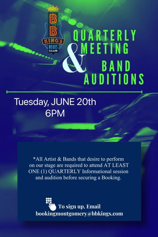 Quarterly Meeting & Band Auditions!