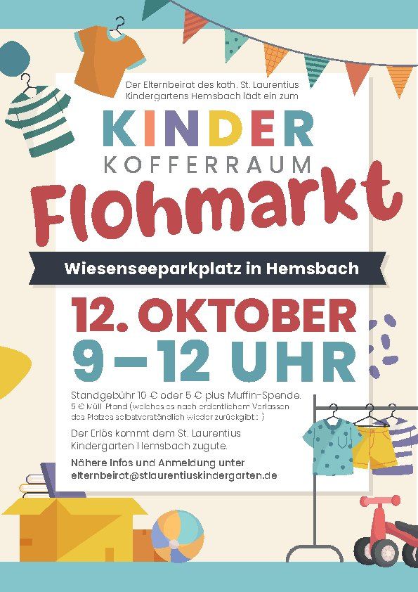 Kinder Kofferraum Flohmarkt 