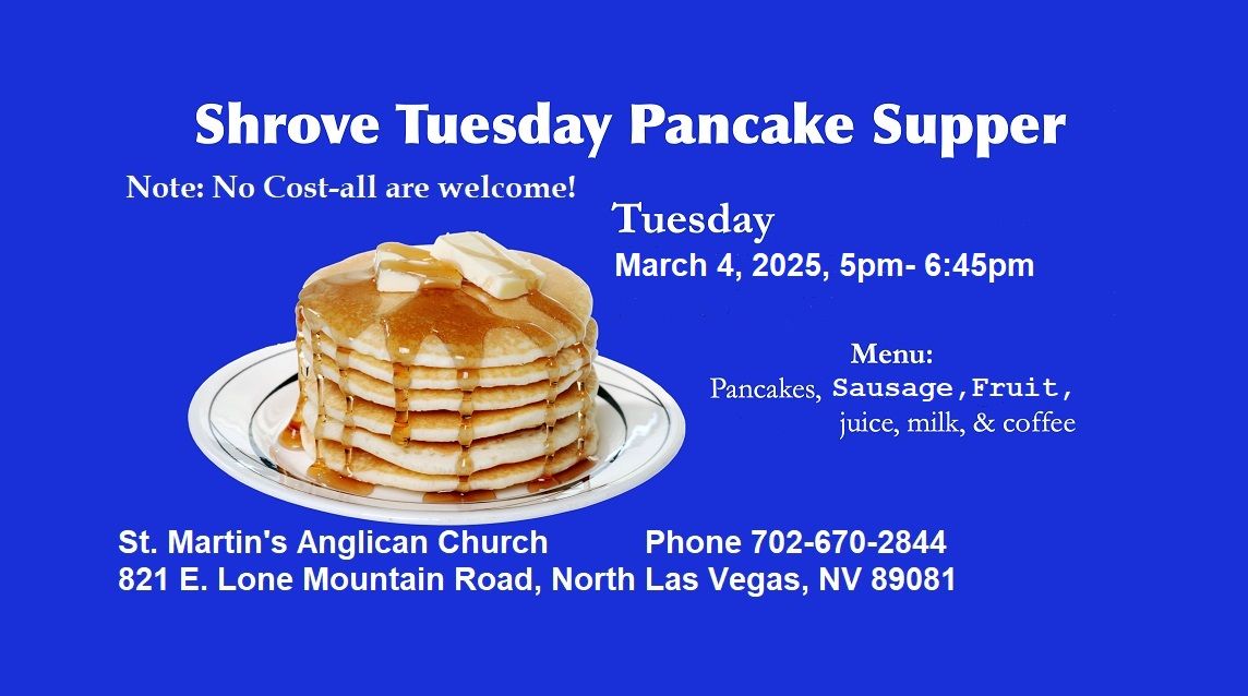 FREE PANCAKE SUPPER March 4, 2025