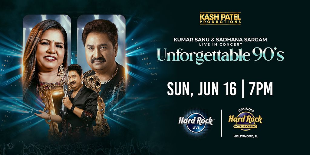 Kumar Sanu & Sadhana Sargam At Hard Rock Live Hollywood \/\/ Sunday June 16th, 2024