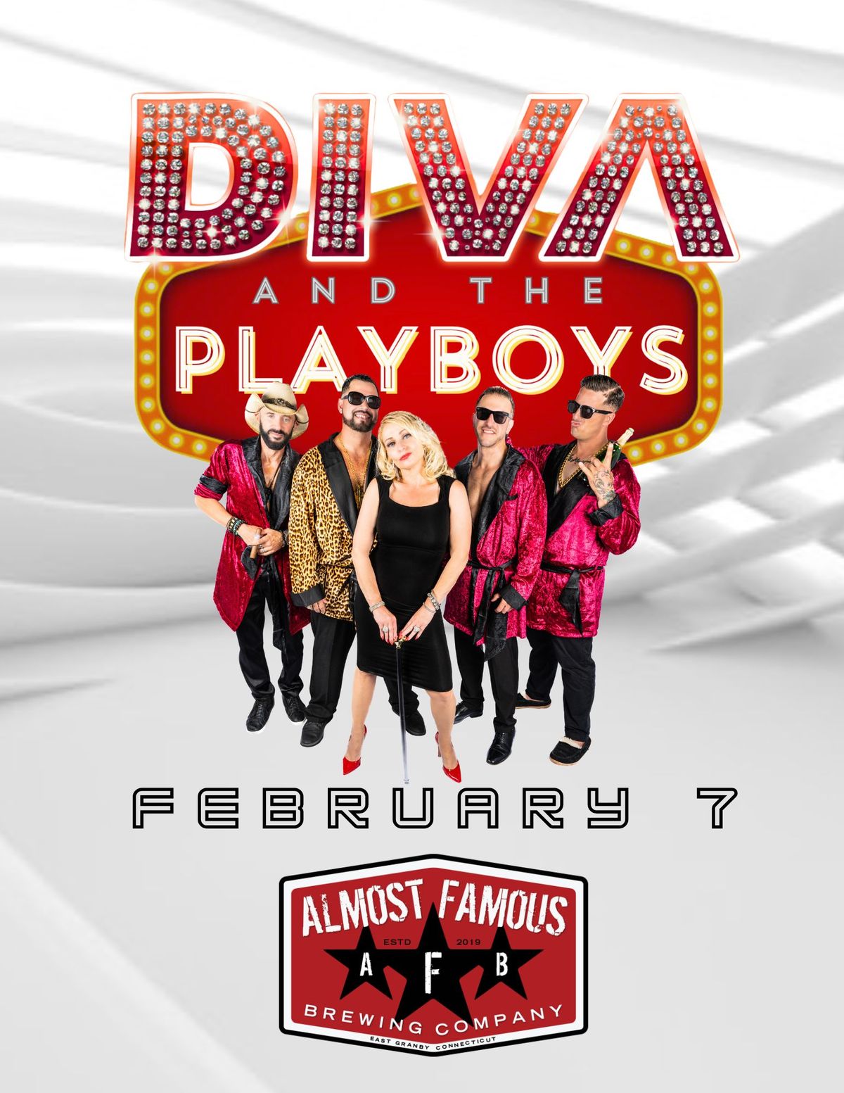 Diva and The Playboys at Almost Famous Brewing E. Granby, CT 2.7.25!