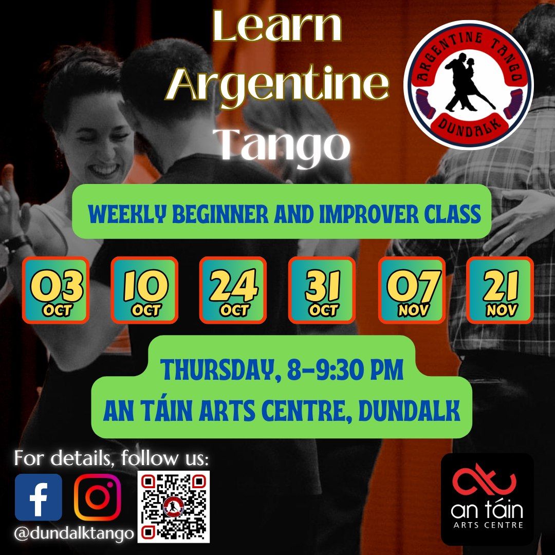 Weekly Tango Class for Beginners and Improvers