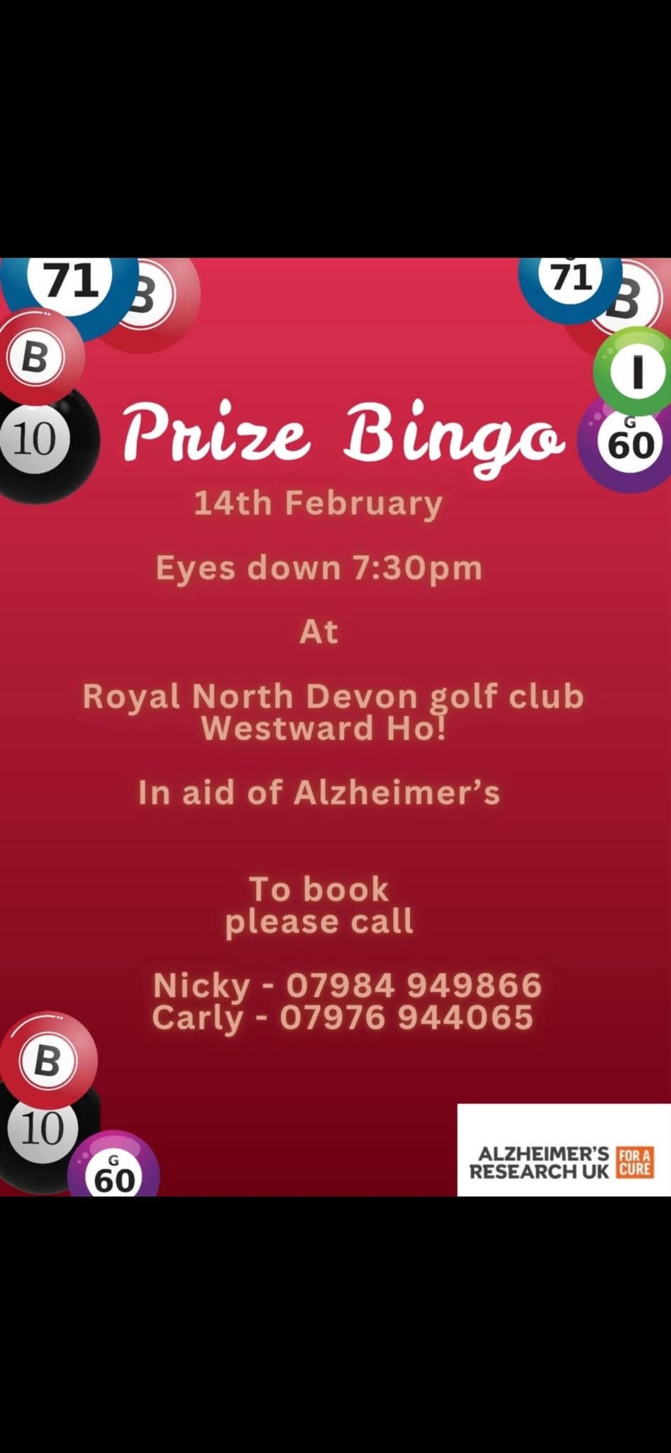 Bingo and charity raffle