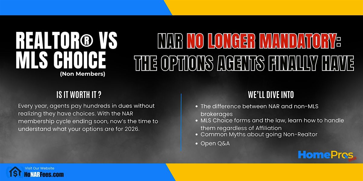 Freedom to Choose: MLS Access Without NAR Dues!