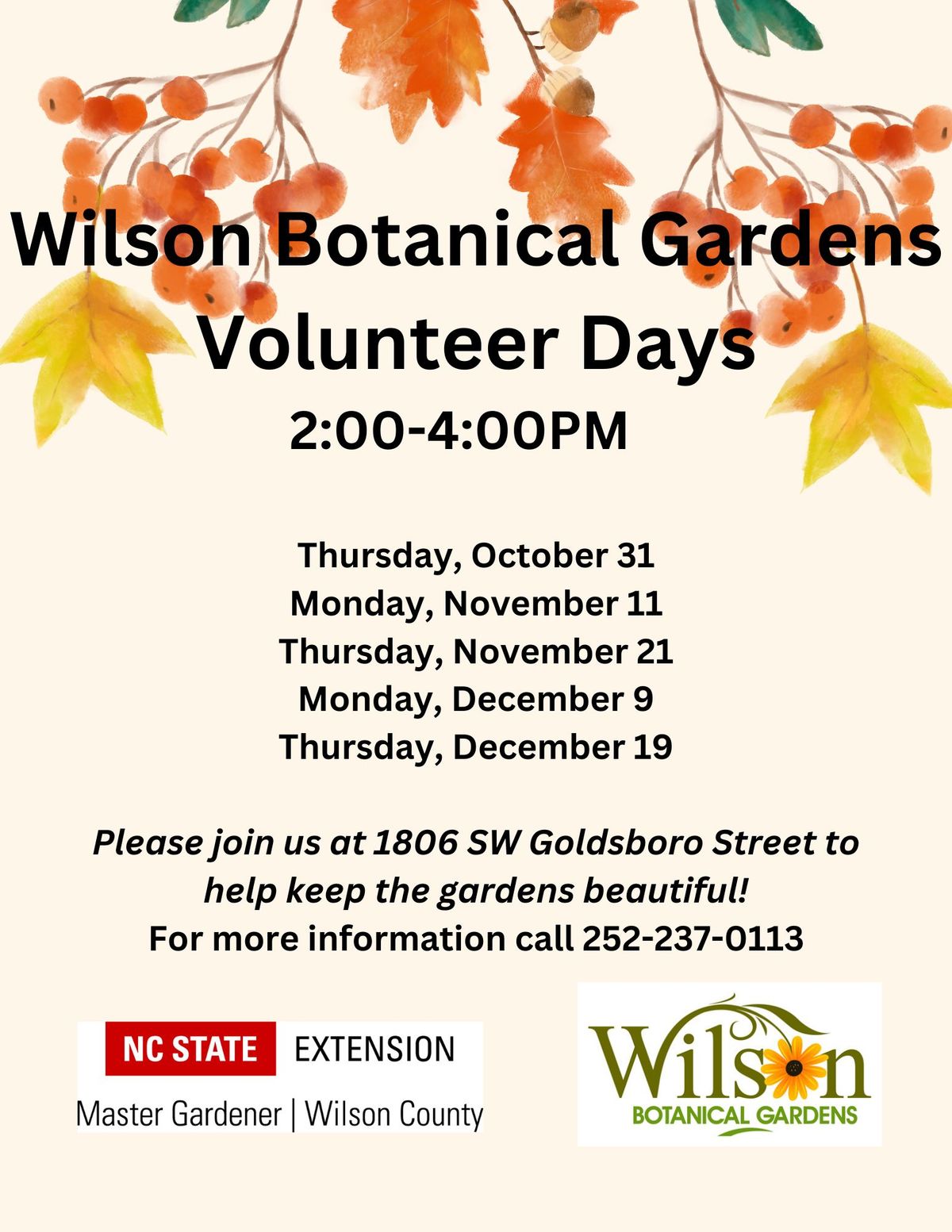 Garden Volunteer Days