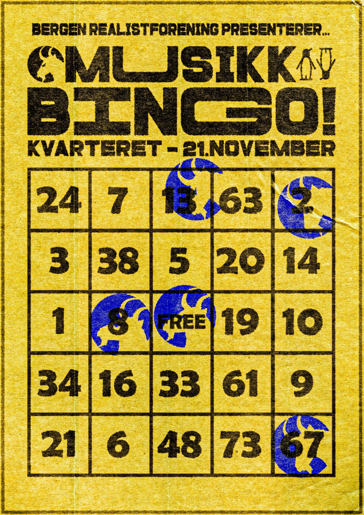 Musikkbingo p\u00e5 Kvarteret!