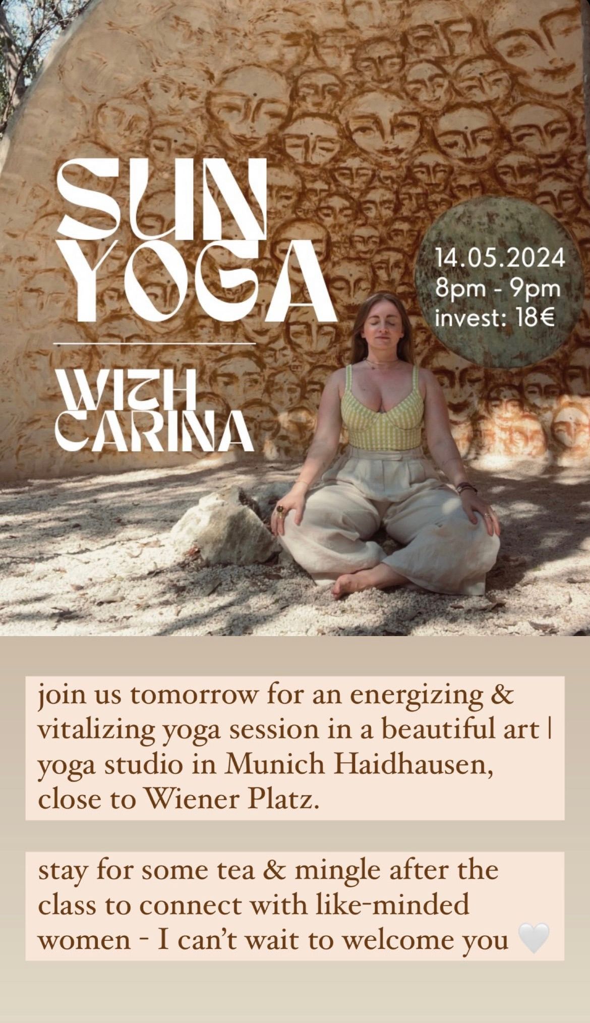 SUN yoga with Carina at Canela art studio, Canela art studio, Munich