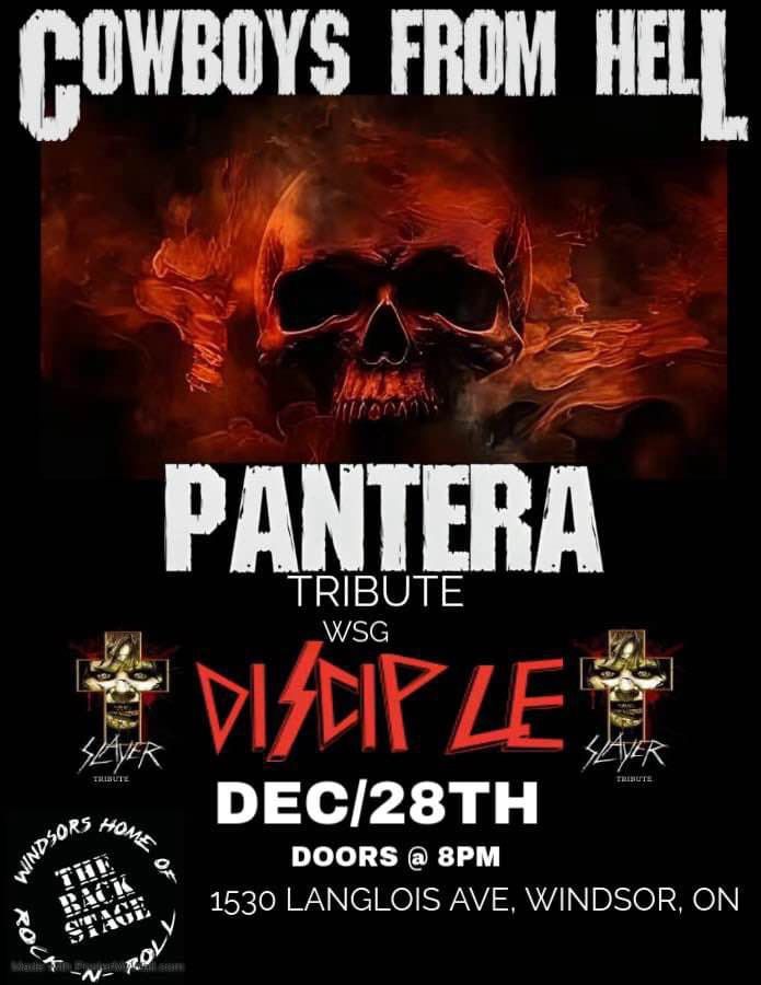 COWBOYS FROM HEll(PANTERA)&DISCIPLE (SLAYER)tributes