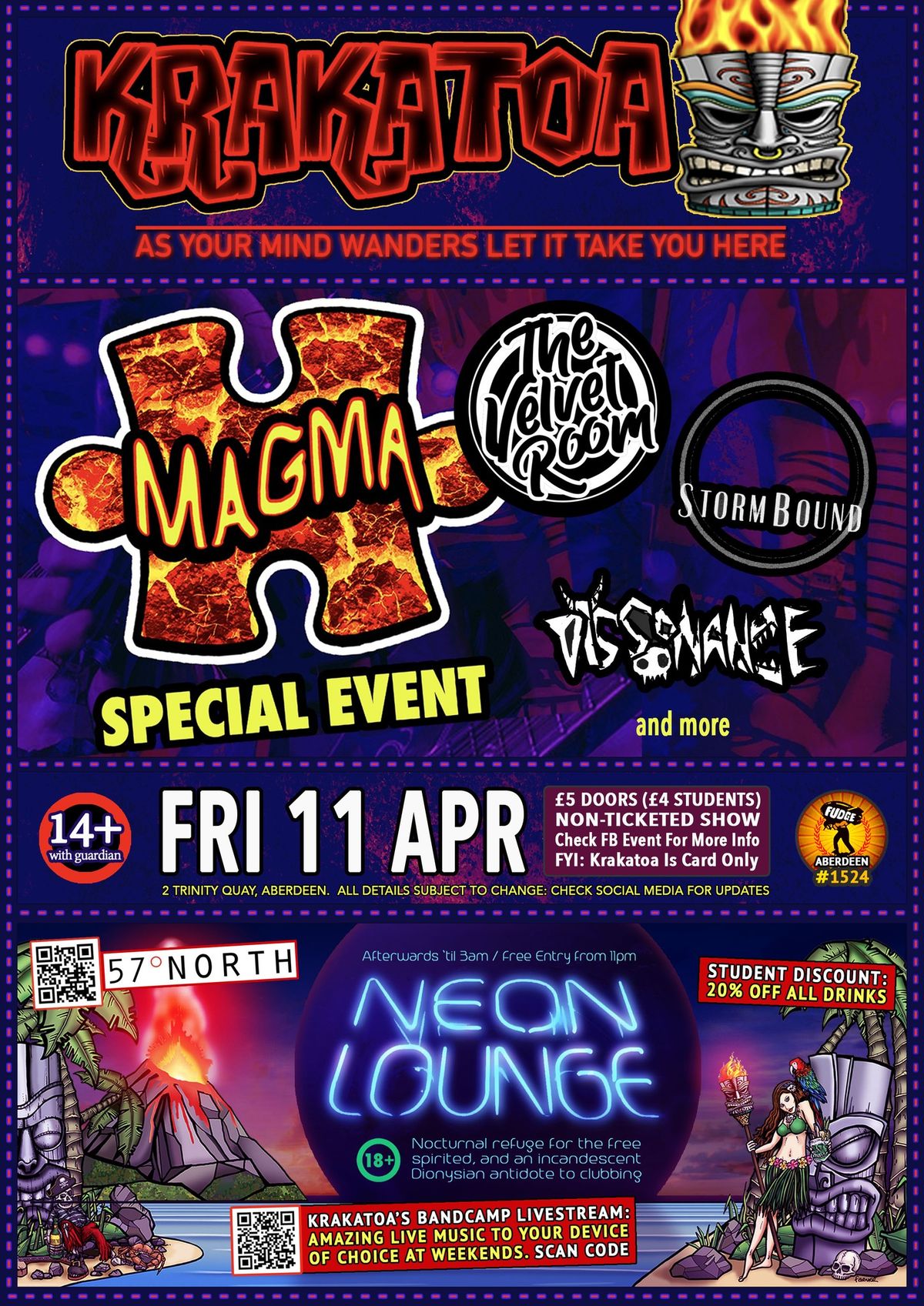 MAGMA SPECIAL , THE VELVET ROOM, STORMBOUND, DISSONANCE, plus more tbc