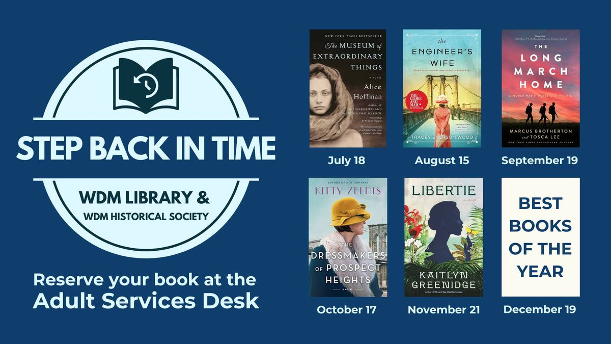 Step Back in Time Historical Fiction Book Group