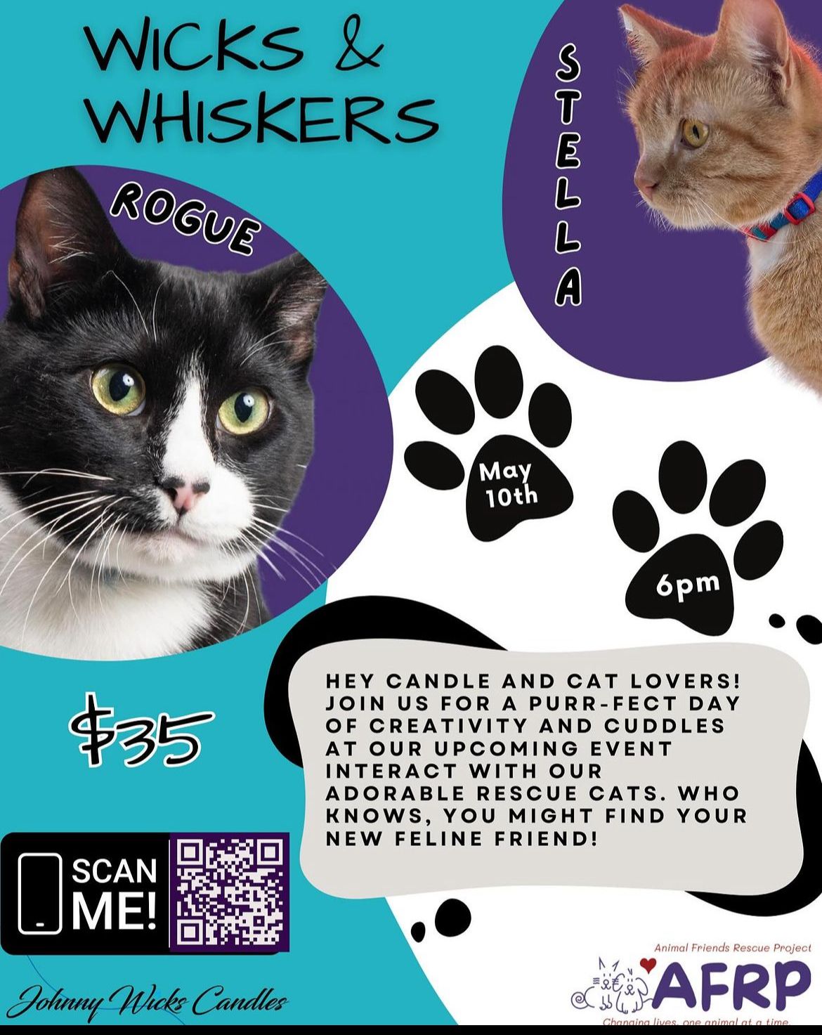 Wicks & Whiskers Candle Fundraiser