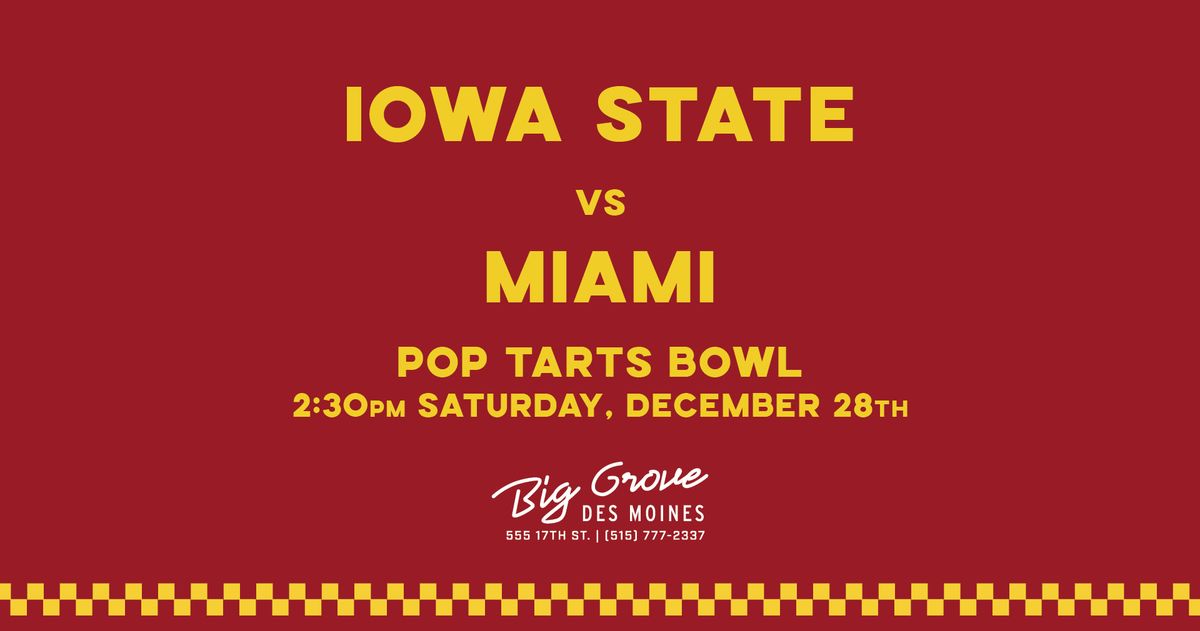 Iowa State Football Watch Party \u2022 Sat. December 28th | Big Grove Des Moines