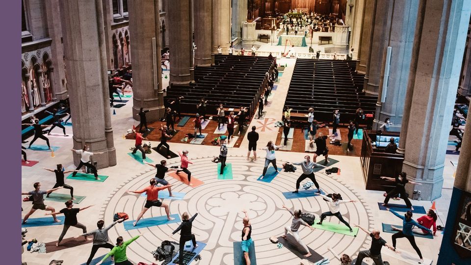 Yoga on the Labyrinth at Grace Cathedral, Grace Cathedral, San