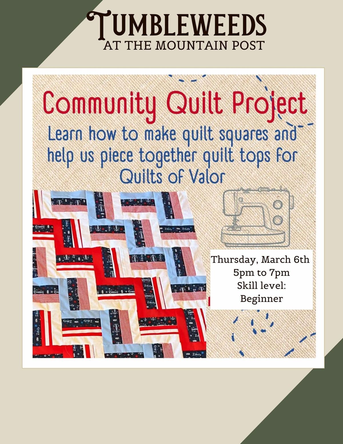 Community Quilt Sewing Class