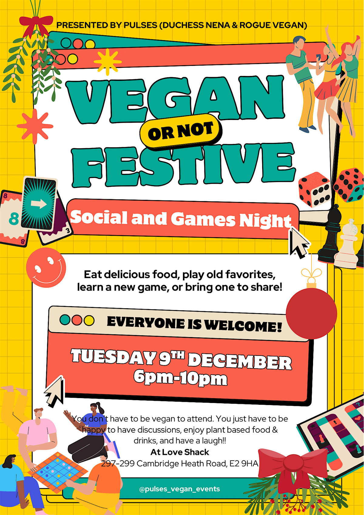 A Vegan (Or Not) Festive Games Social