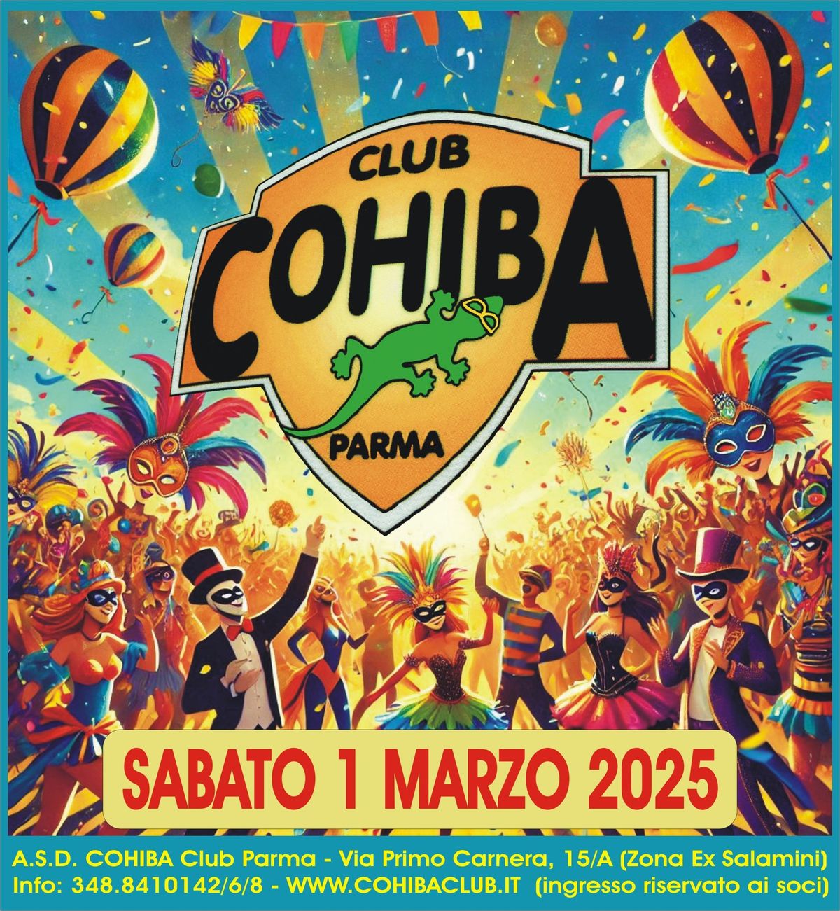 CARNEVALE MASCHERATO 2025 ASD COHIBA CLUB PARMA