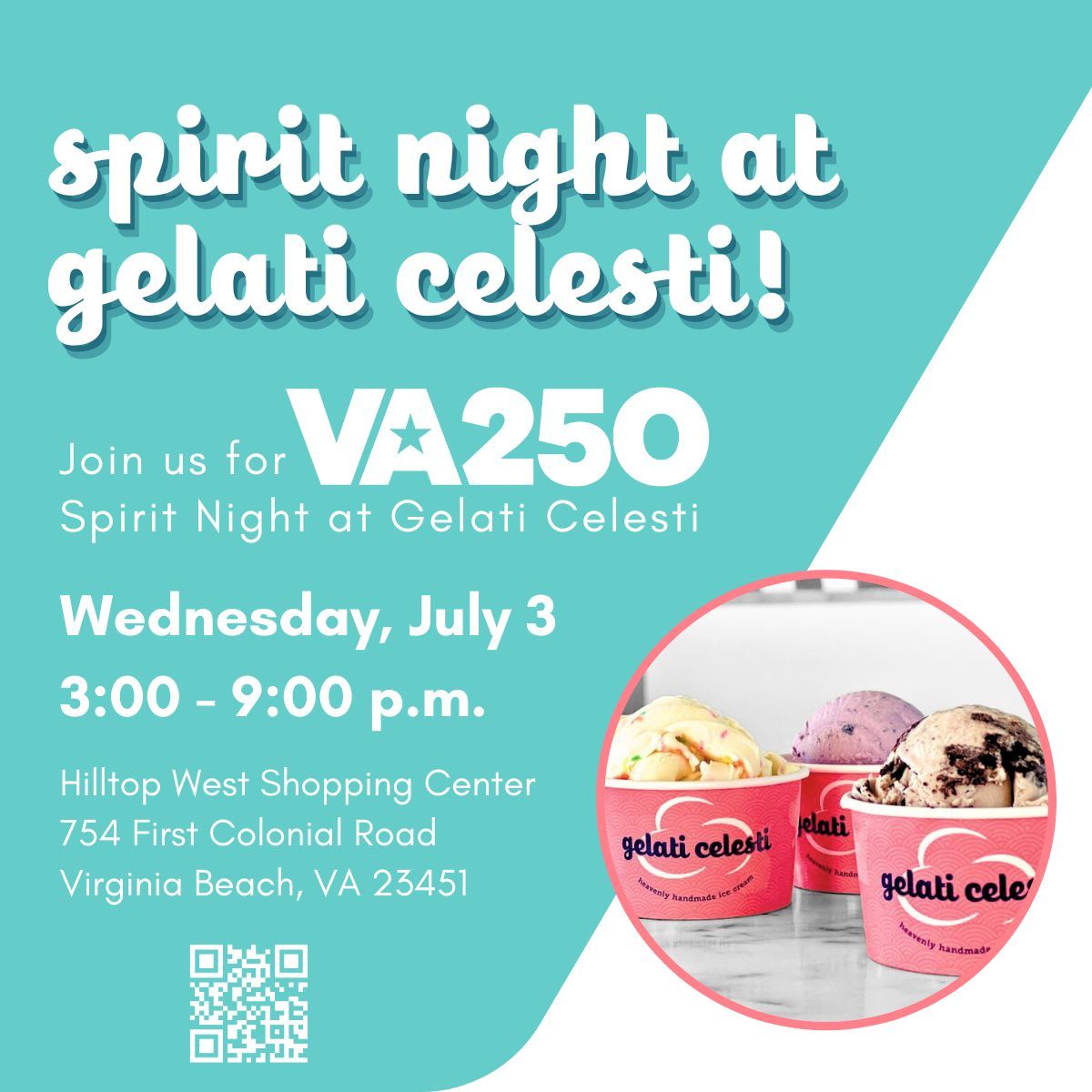 Spirit Night at Gelati Celesti!