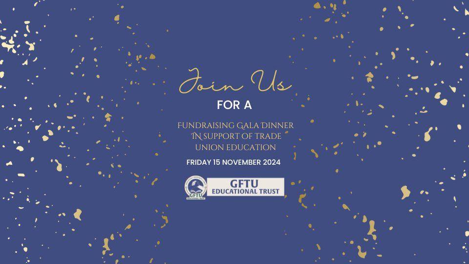 Gala fundraising dinner for trade union education