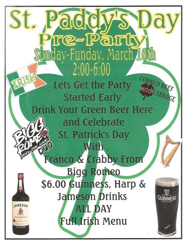 St. Paddy's Day Pre-Party