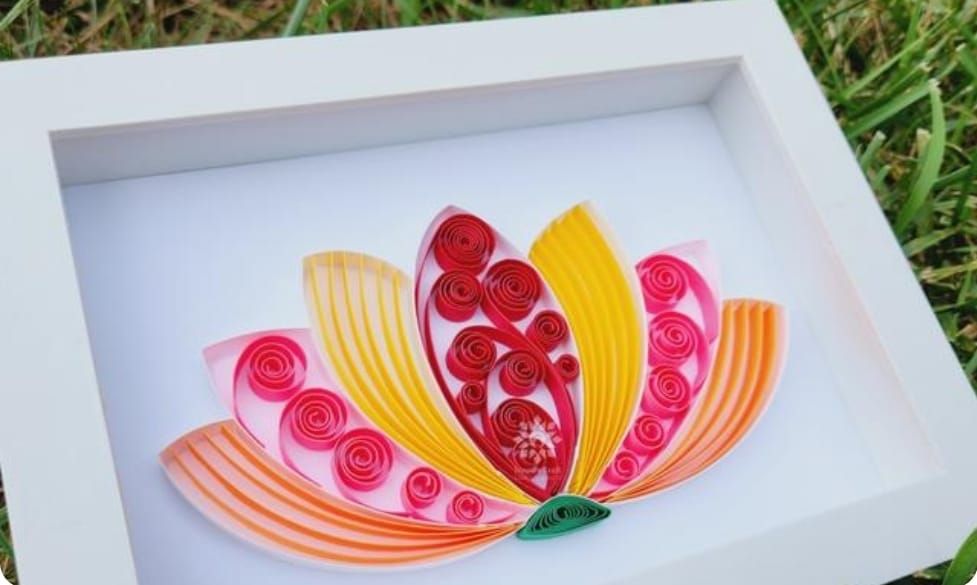 Framed Paper Quilling Lotus Workshop