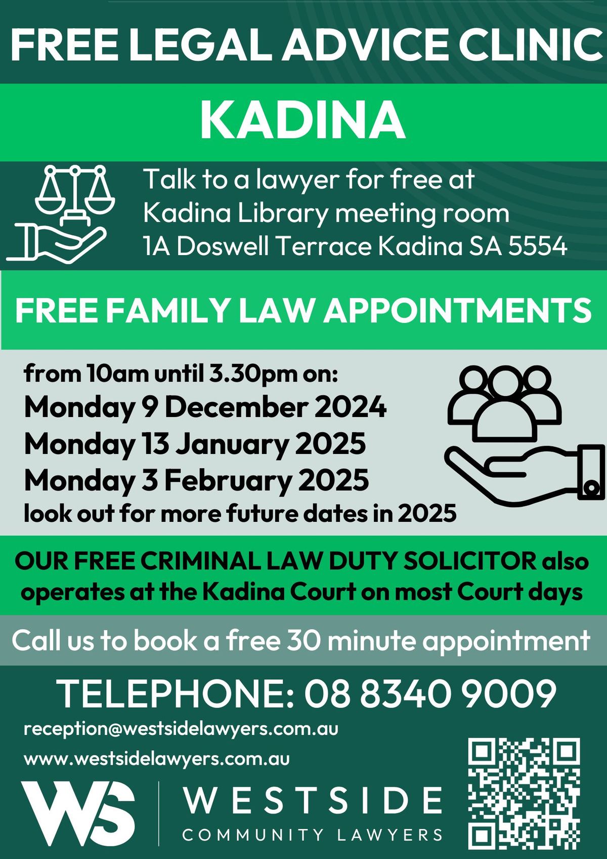 Kadina - pop up legal advice clinic - family law