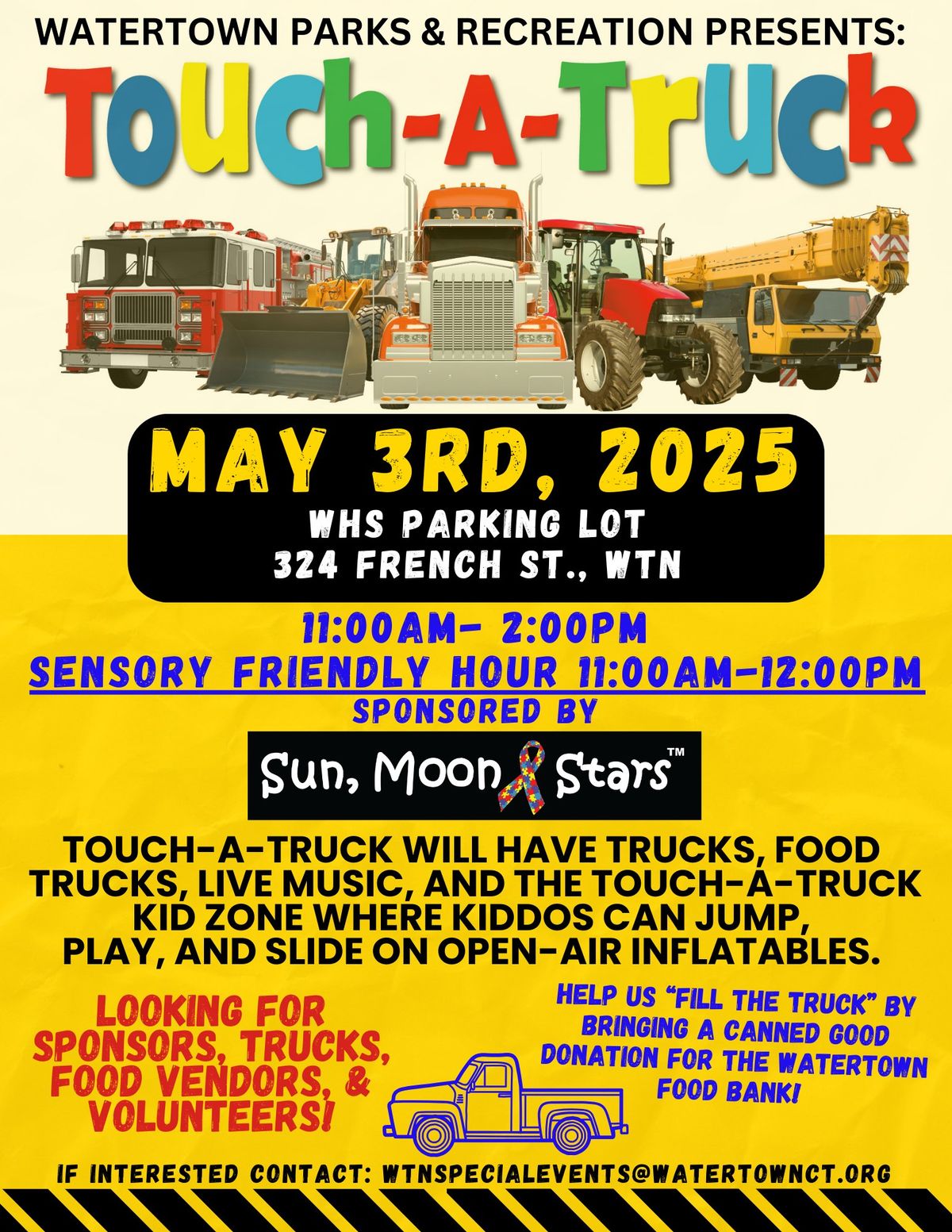 TOUCH-A-TRUCK- WITH NEW LOCATION WHS PARKING LOT!