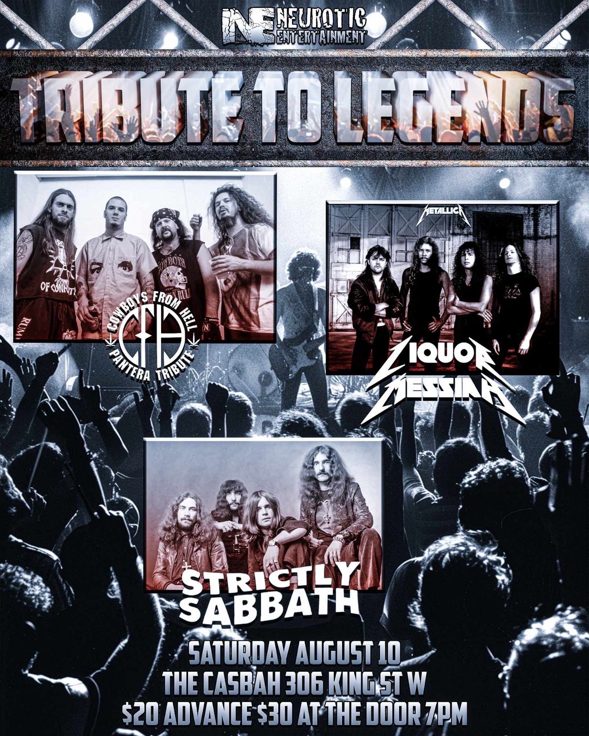 Tribute to Legends w\/ Cowboys from Hell, Liquor Messiah & Strictly Sabbath