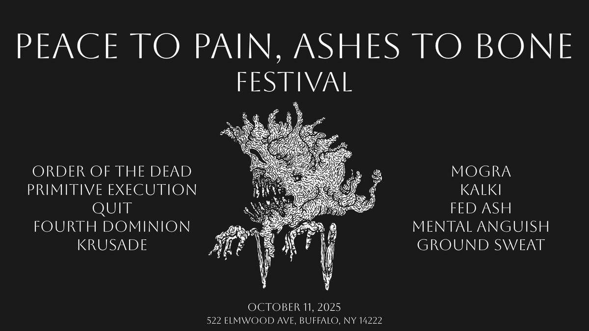 (FREE) Peace to Pain, Ashes to Bone: Grindcore & Crust Festival