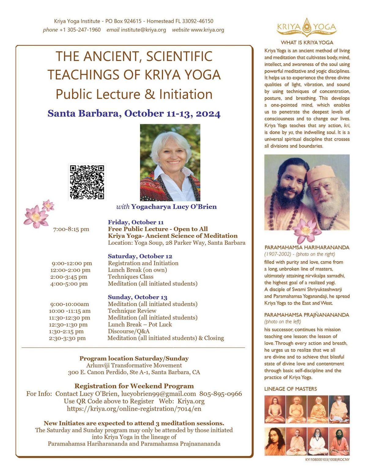 The Ancient Science of Kriya Yoga - FREE LECTURE