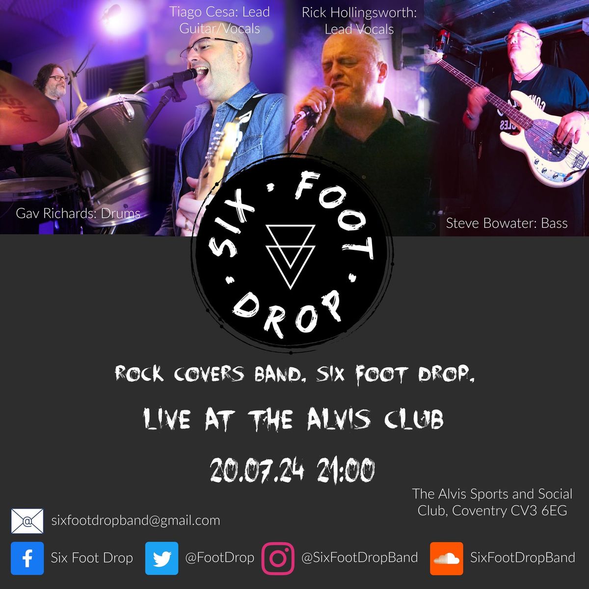 Six Foot Drop at The Alvis Sports and Social club