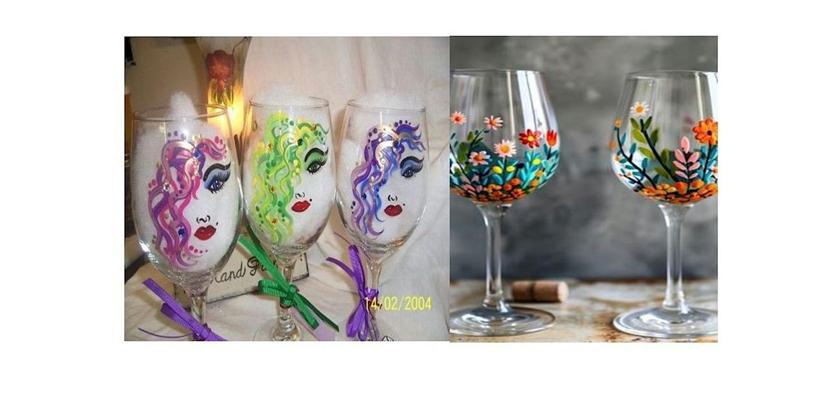 CLASSY LADIES AND COLORFUL FLOWERS- GLASS PAINTING CLASS