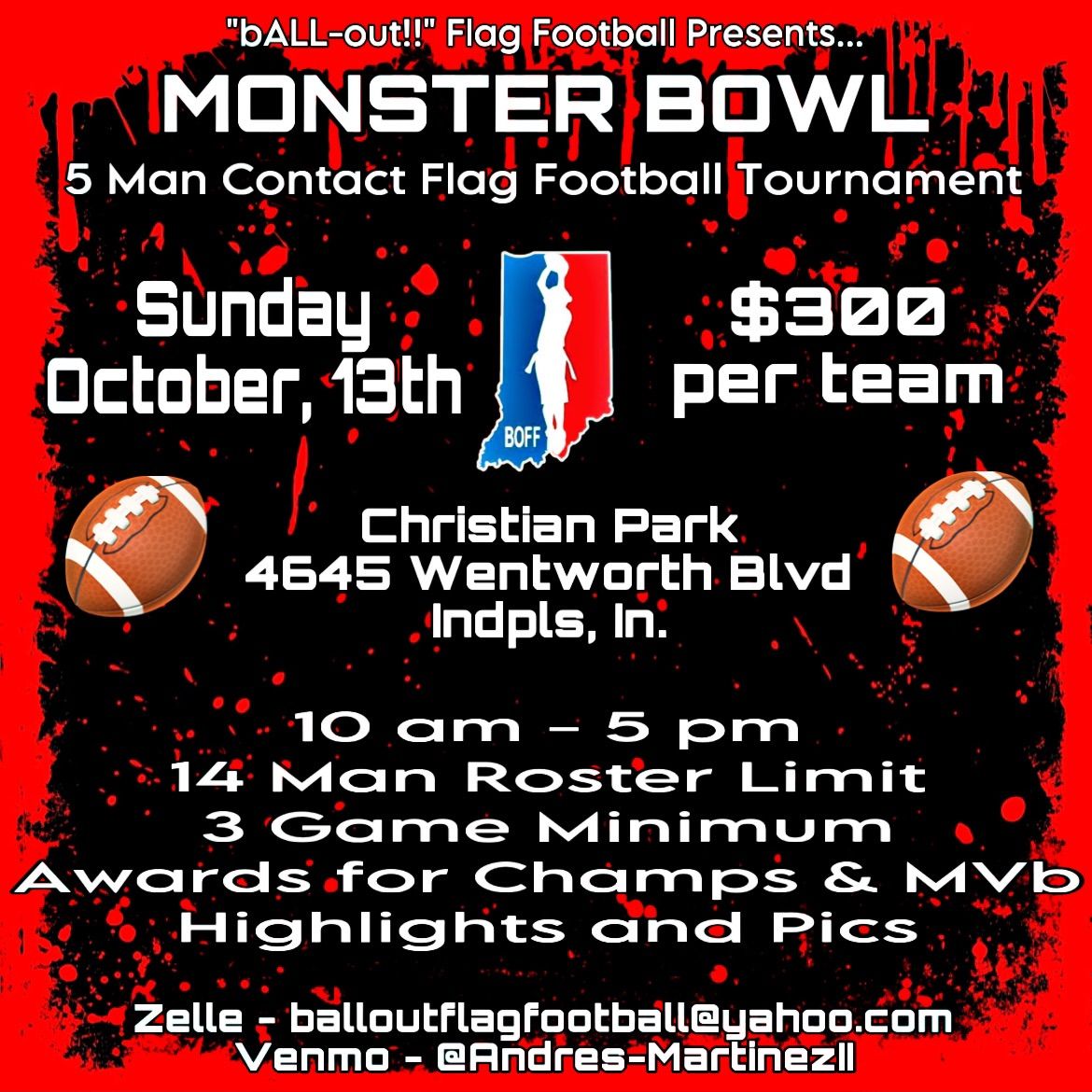 Monster Bowl - 5 Man Flag Football Tournament 