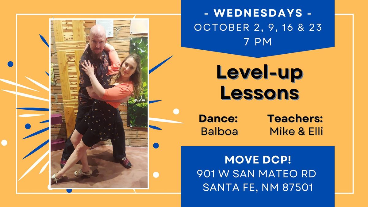 Level-up Lessons: Balboa w\/ Mike & Elli, October 2024