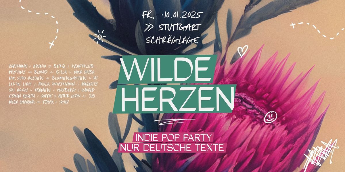 Wilde Herzen \u2022 Die Indie Pop Party mit deutschen Texten \u2022 Stuttgart