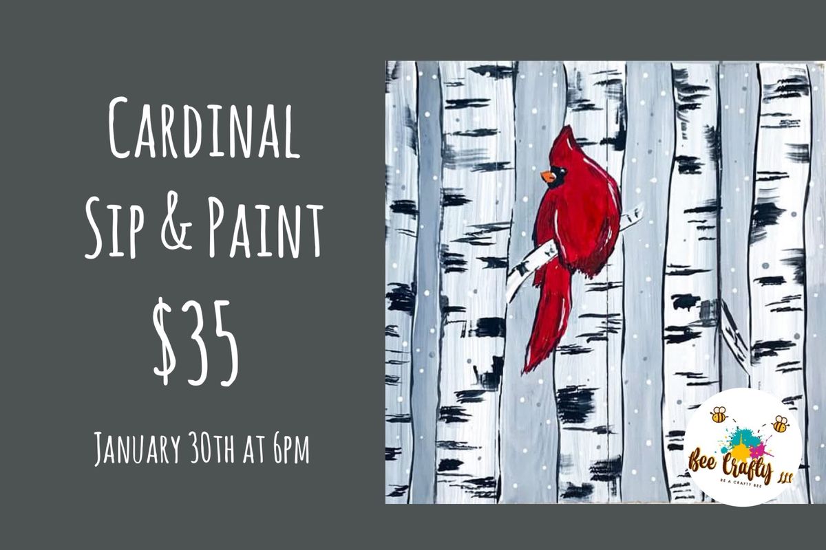 Cardinal Sip & Paint