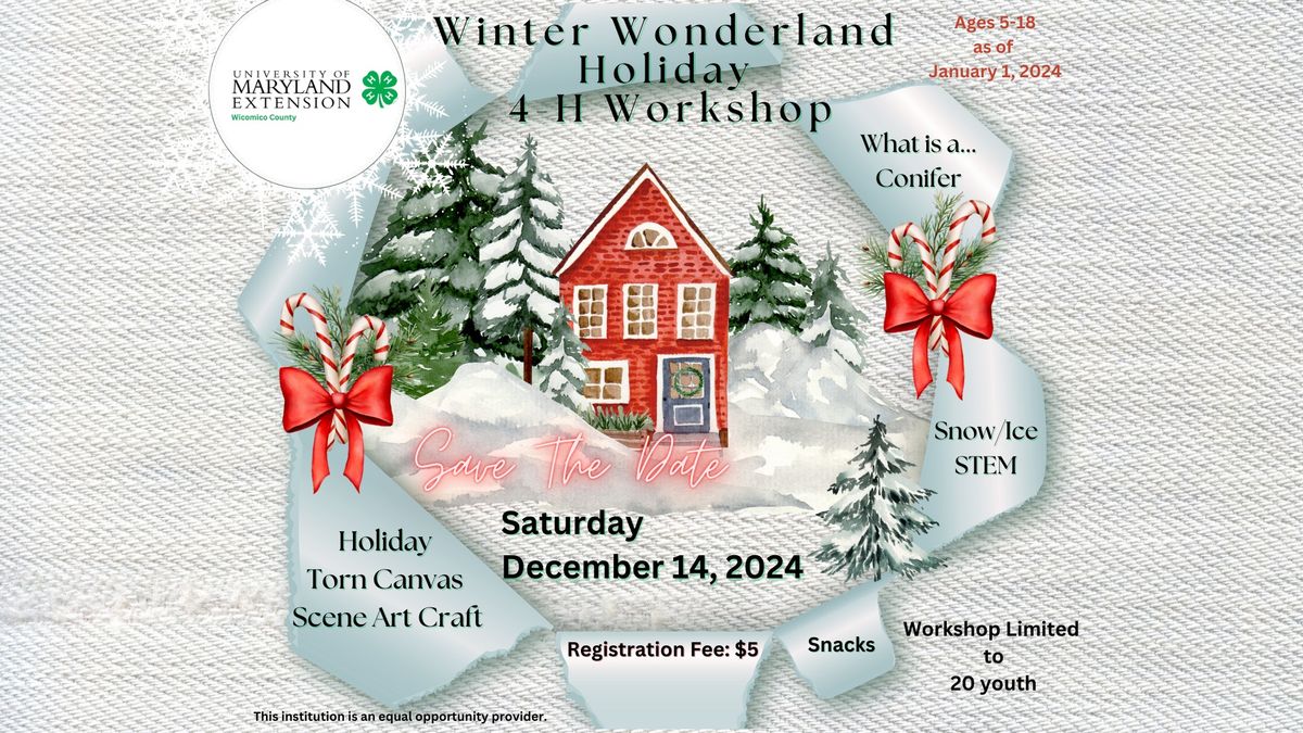 Wicomico 4-H 2024 Winter Wonderland Holiday 4-H Workshop