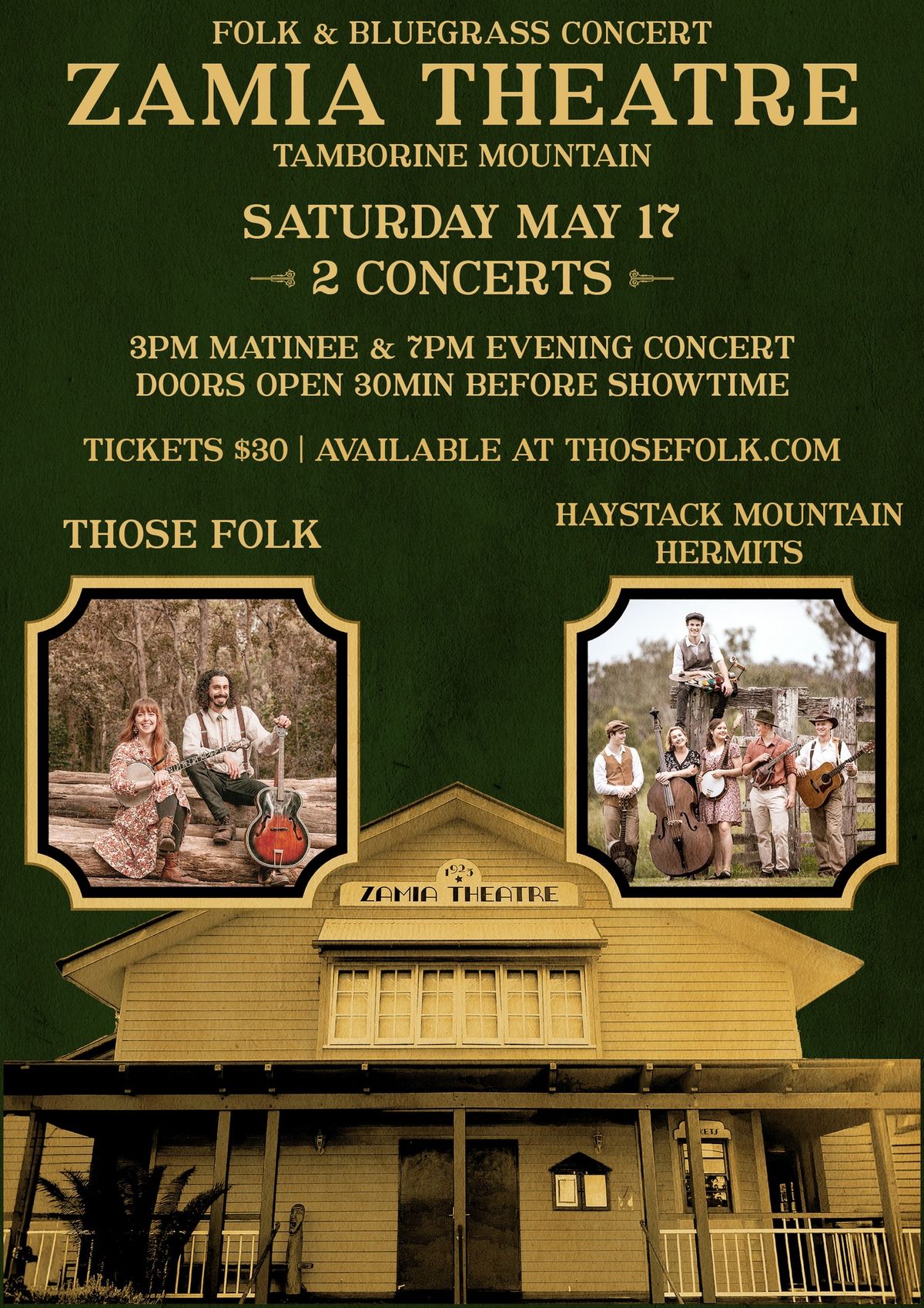 Evening Concert - Zamia Theatre - Those Folk and Haystack Mountain Hermits